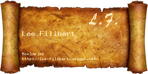 Lee Filibert névjegykártya